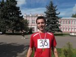 Астафуров Максим, учащийся 10 "в" класса, занявший Первое место в забеге